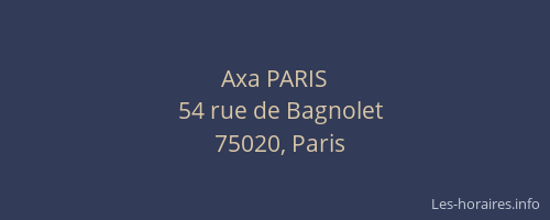 Axa PARIS