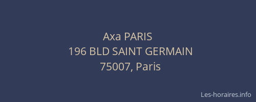 Axa PARIS