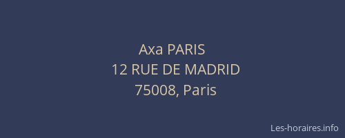 Axa PARIS