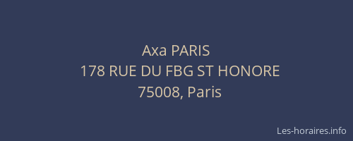Axa PARIS