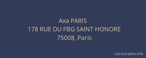 Axa PARIS