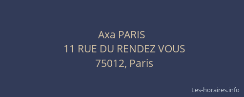Axa PARIS