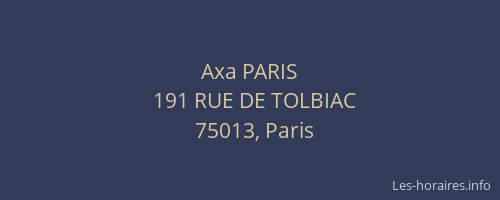 Axa PARIS