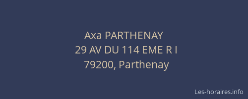 Axa PARTHENAY