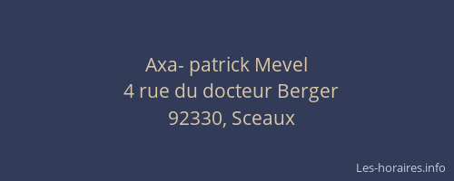 Axa- patrick Mevel