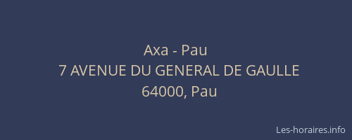 Axa - Pau