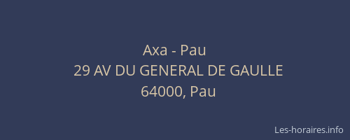 Axa - Pau