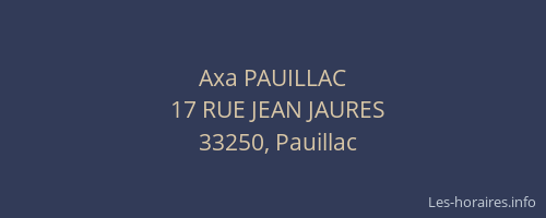 Axa PAUILLAC
