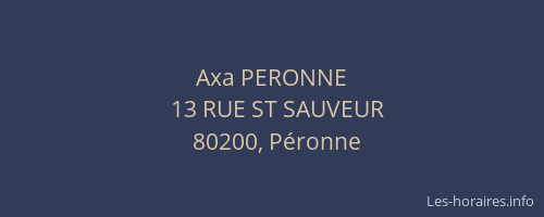Axa PERONNE