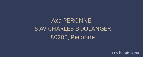 Axa PERONNE