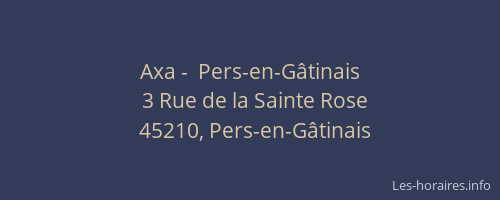 Axa -  Pers-en-G&acirc;tinais