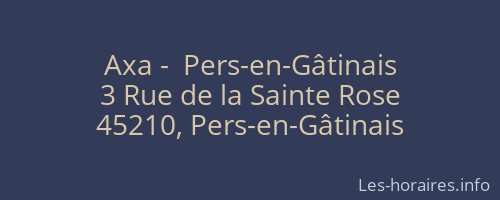 Axa -  Pers-en-Gâtinais