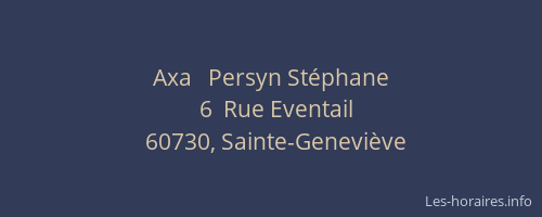 Axa   Persyn St&eacute;phane