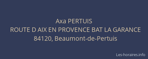 Axa PERTUIS