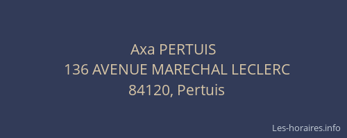 Axa PERTUIS
