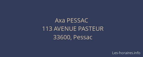 Axa PESSAC