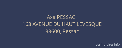 Axa PESSAC