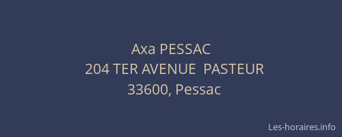 Axa PESSAC