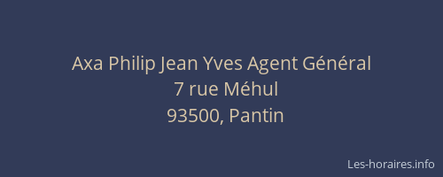 Axa Philip Jean Yves Agent Général