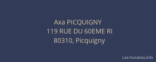 Axa PICQUIGNY