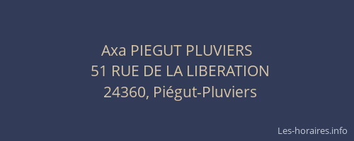 Axa PIEGUT PLUVIERS