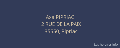 Axa PIPRIAC