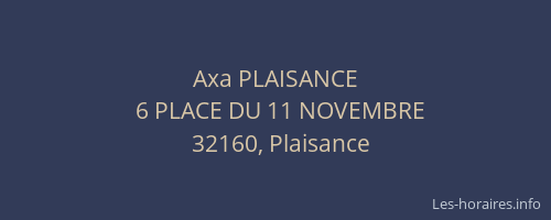 Axa PLAISANCE