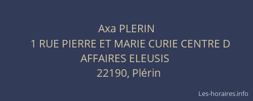 Axa PLERIN