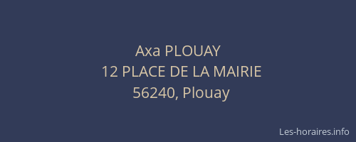 Axa PLOUAY