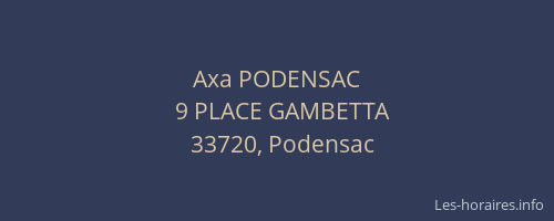 Axa PODENSAC