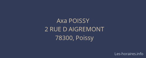 Axa POISSY