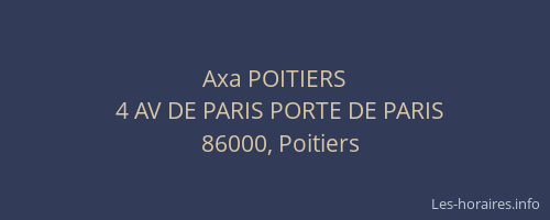 Axa POITIERS