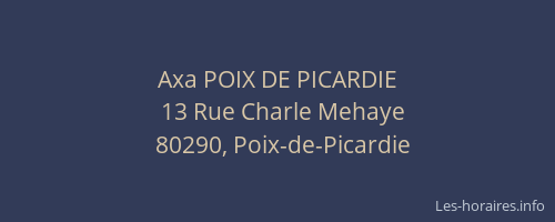 Axa POIX DE PICARDIE