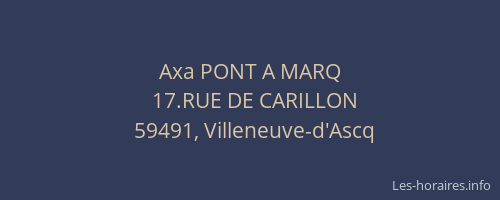 Axa PONT A MARQ
