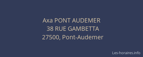 Axa PONT AUDEMER