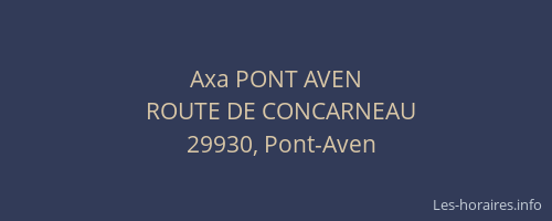 Axa PONT AVEN
