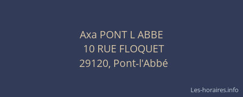 Axa PONT L ABBE