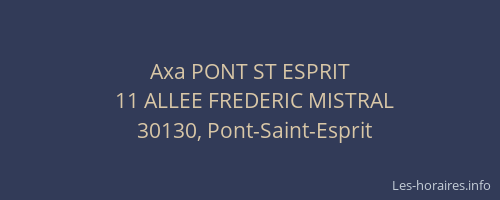 Axa PONT ST ESPRIT