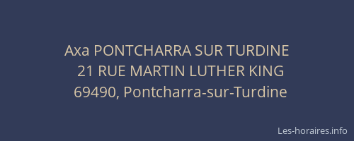 Axa PONTCHARRA SUR TURDINE