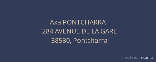 Axa PONTCHARRA