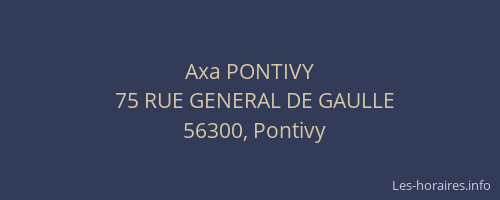 Axa PONTIVY