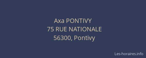 Axa PONTIVY