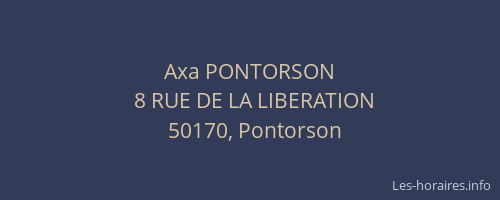 Axa PONTORSON