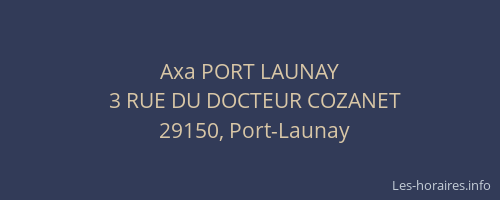 Axa PORT LAUNAY