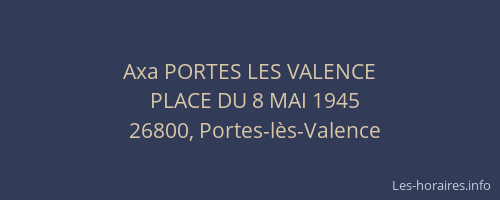 Axa PORTES LES VALENCE