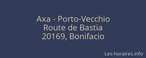 Axa - Porto-Vecchio