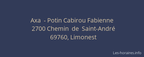 Axa  - Potin Cabirou Fabienne