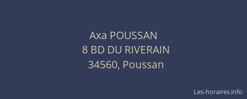 Axa POUSSAN