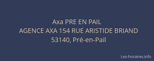 Axa PRE EN PAIL