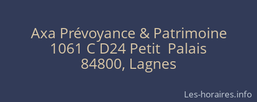 Axa Prévoyance & Patrimoine